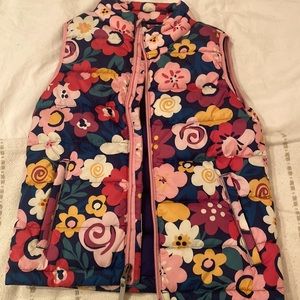 Multicolored vest floral print 100%polyester